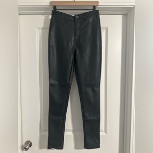 Shinestar Faux Leather Skinny Pants